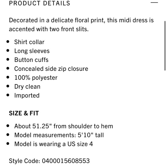 Cinq a Sept Quin Floral Midi Dress Size 10 NWT - Picture 15 of 16